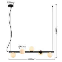 Lucande Lámparas Emarin Long Lámpara Colgante Black/Opal - Lucande 8 Lucande Lámparas Emarin Long Lámpara Colgante Black/Opal - Lucande -Lucande Tienda de ventas 42519117130843