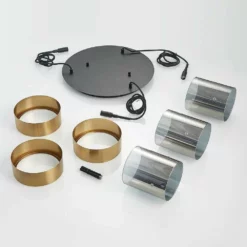 Lucande Lámparas Ikibare Cluster Lámpara Colgante Black/Brass/Smoke - Lucande -Lucande Tienda de ventas 42519117132377