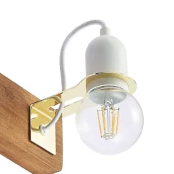 Lucande Lámparas Becky Aplique De Pared Wood/White/Brass - Lucande -Lucande Tienda de ventas 42519117136716