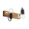 Lucande Lámparas Becky Aplique De Pared Wood/Black/Brass - Lucande