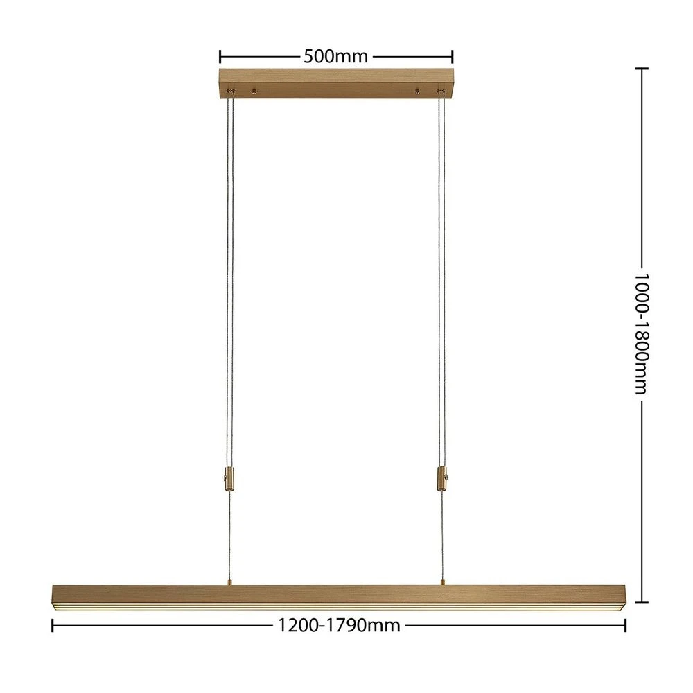 Lucande Lámparas Merrit Lámpara Colgante Matt Brass - Lucande 3 Lucande Lámparas Merrit Lámpara Colgante Matt Brass - Lucande - Imagen 3
