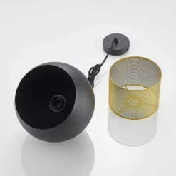 Lucande Lámparas Sivaniel Lámpara Colgante Ø25 Black/Gold - Lucande -Lucande Tienda de ventas 42519117263056