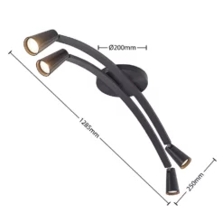 Lucande Lámparas Velanoris 4 Lámpara De Techo Black - Lucande -Lucande Tienda de ventas 4251911726824 4