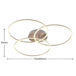 Lucande Lámparas Lucardis 3 LED Lámpara De Techo Silver - Lucande -Lucande Tienda de ventas 4251911729641 5