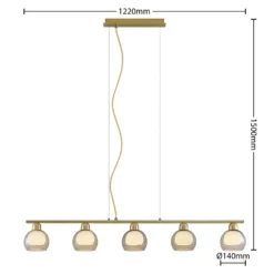 Lucande Lámparas Mylah 5 Lámpara Colgante Brass - Lucande 9 Lucande Lámparas Mylah 5 Lámpara Colgante Brass - Lucande -Lucande Tienda de ventas 4251911730241 4
