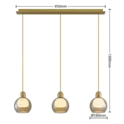 Lucande Lámparas Mylah 3 Lámpara Colgante L18 Brass - Lucande -Lucande Tienda de ventas 4251911730272 3
