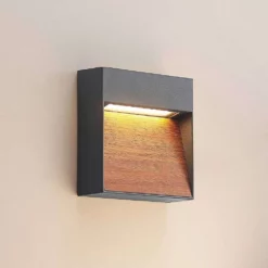 Lucande Lámparas Sylvett LED Aplique Exterior Dark Grey/Dark Wood - Lucande -Lucande Tienda de ventas 4251911739763 5