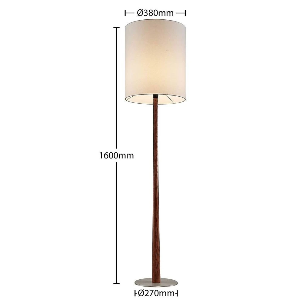 Lucande Lámparas Lakira Lámpara De Pie H160 White/Wood - Lucande 2 Lucande Lámparas Lakira Lámpara De Pie H160 White/Wood - Lucande - Imagen 2