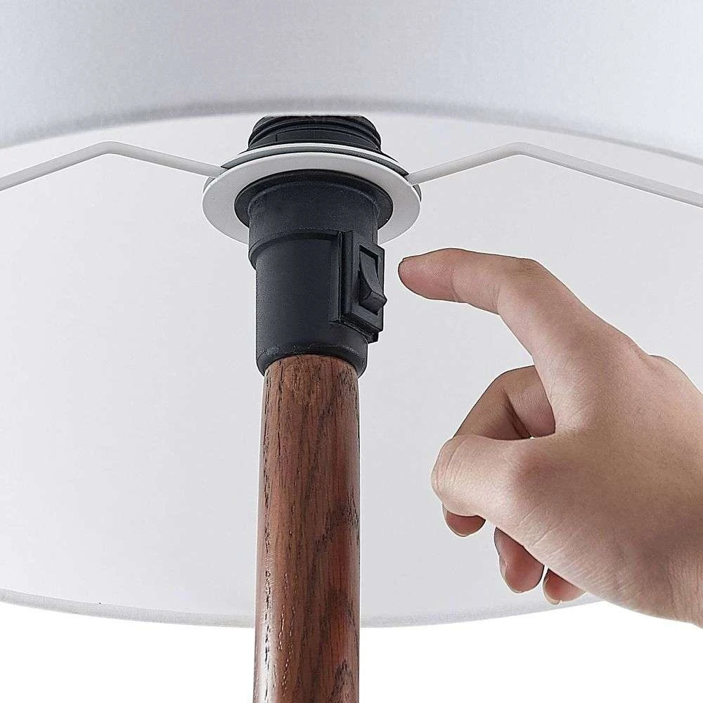 Lucande Lámparas Lakira Lámpara De Pie H160 White/Wood - Lucande 5 Lucande Lámparas Lakira Lámpara De Pie H160 White/Wood - Lucande - Imagen 5