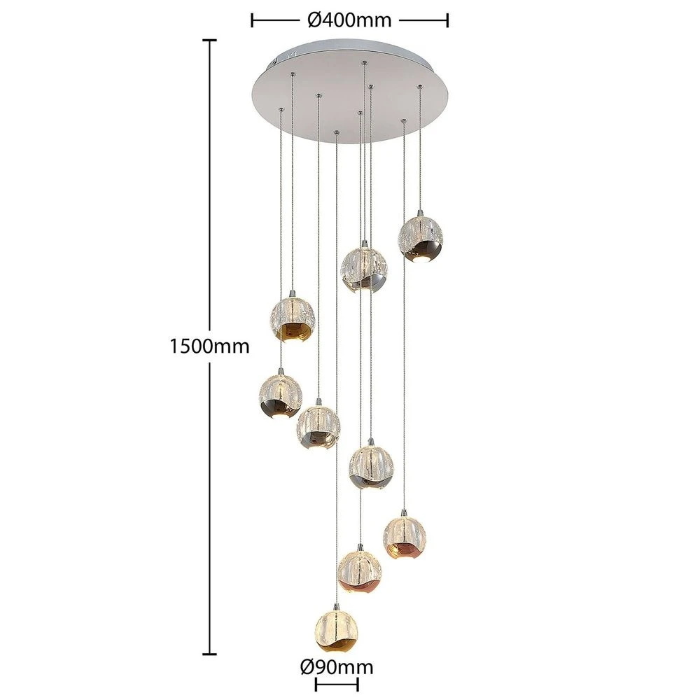 Lucande Lámparas Meriton 9 Cluster Lámpara Colgante - Lucande 2 Lucande Lámparas Meriton 9 Cluster Lámpara Colgante - Lucande - Imagen 2