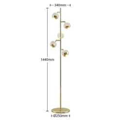 Lucande Lámparas Kilio Lámpara De Pie Dim. Gold - Lucande -Lucande Tienda de ventas 42519117440883