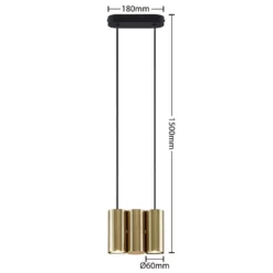 Lucande Lámparas Cesur 3 Lámpara Colgante Brass - Lucande -Lucande Tienda de ventas 4251911745375 4