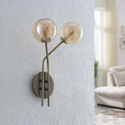 Lucande Lámparas Wynina 2 Aplique De Pared Brass/Amber - Lucande 8 Lucande Lámparas Wynina 2 Aplique De Pared Brass/Amber - Lucande -Lucande Tienda de ventas 9627298 2